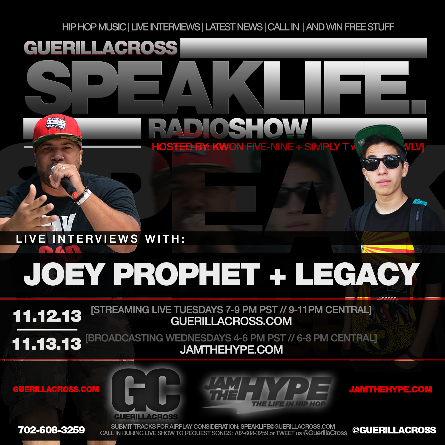 Guerilla Cross: Speaklife Radio (Joey Prophet + Legacy Interview)