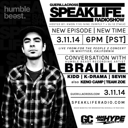 Guerilla Cross: SPEAKLIFE Radio: Conversation w/ Braille | Sevin | KIDD | K-Drama | [EPISODE 8.9]