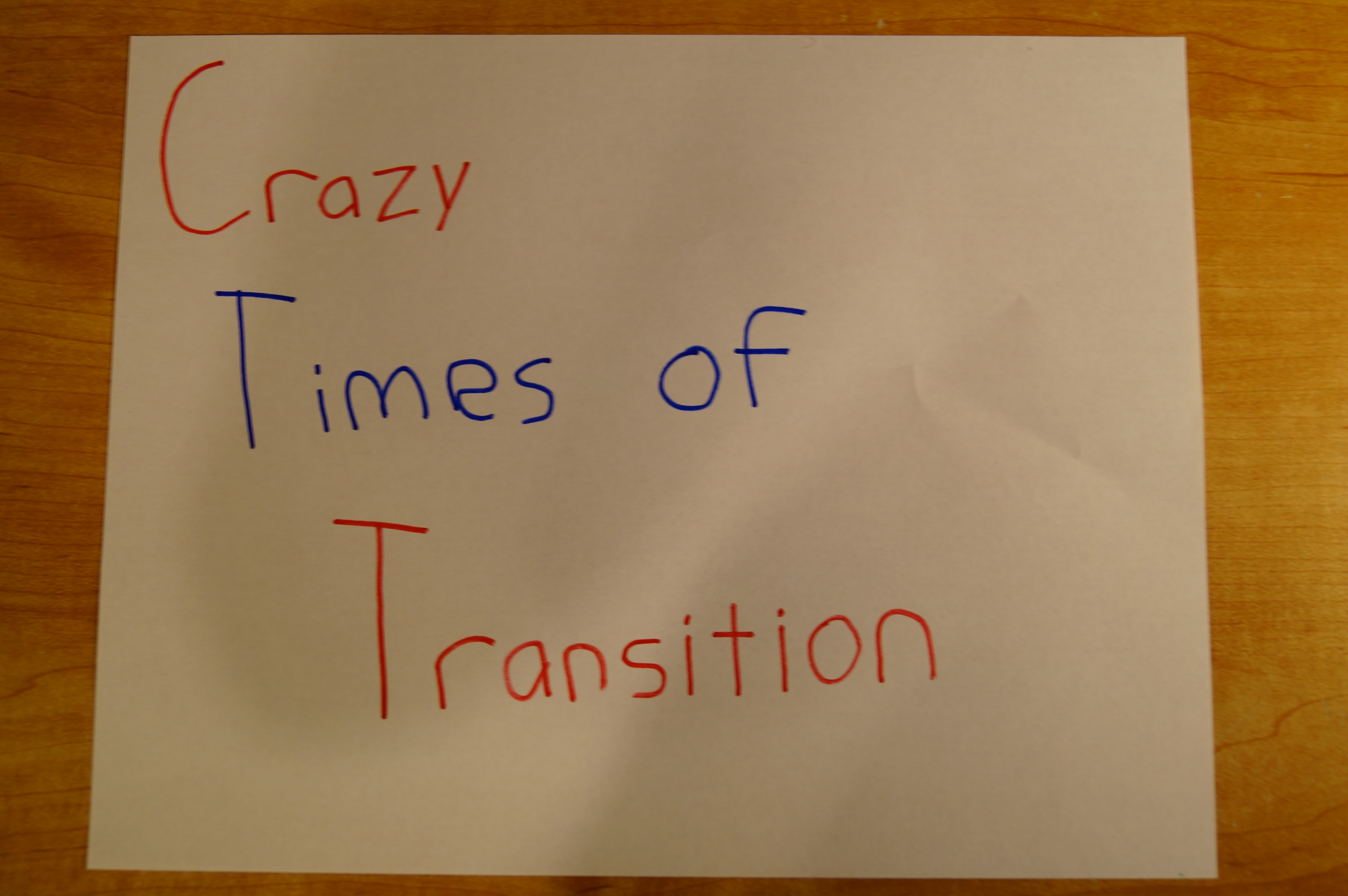 Crazy Times of Transition