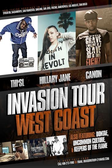 Invasion Tour West Coast To Feature Thi’sl, Canon & HillaryJane