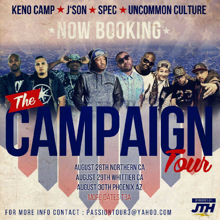 Json, Keno Camp, Spec, & Uncommon Culture Featured On “The Campaign” Tour