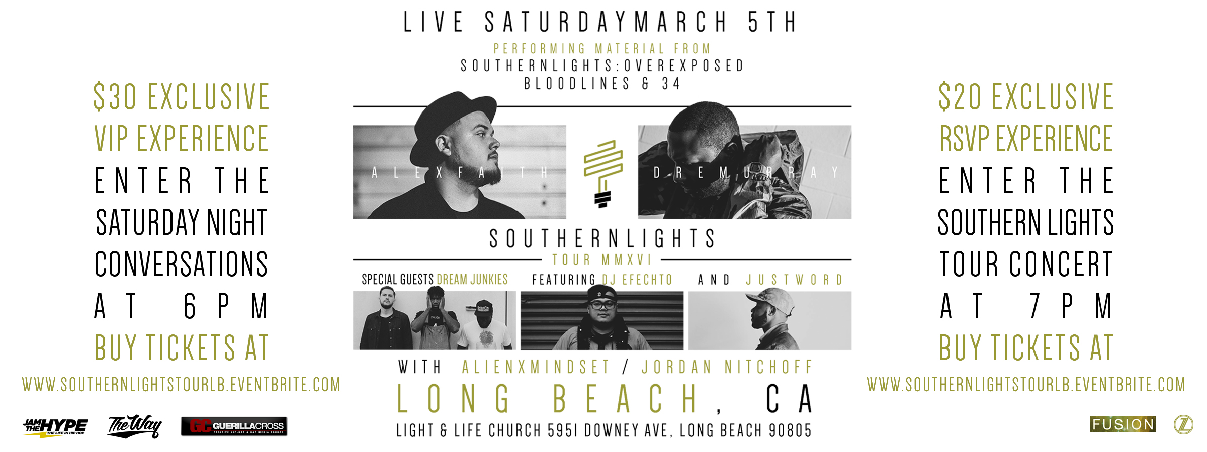 March 5: Southern Lights Tour featuring Alex Faith, Dre Murray, Dream Junkies & More