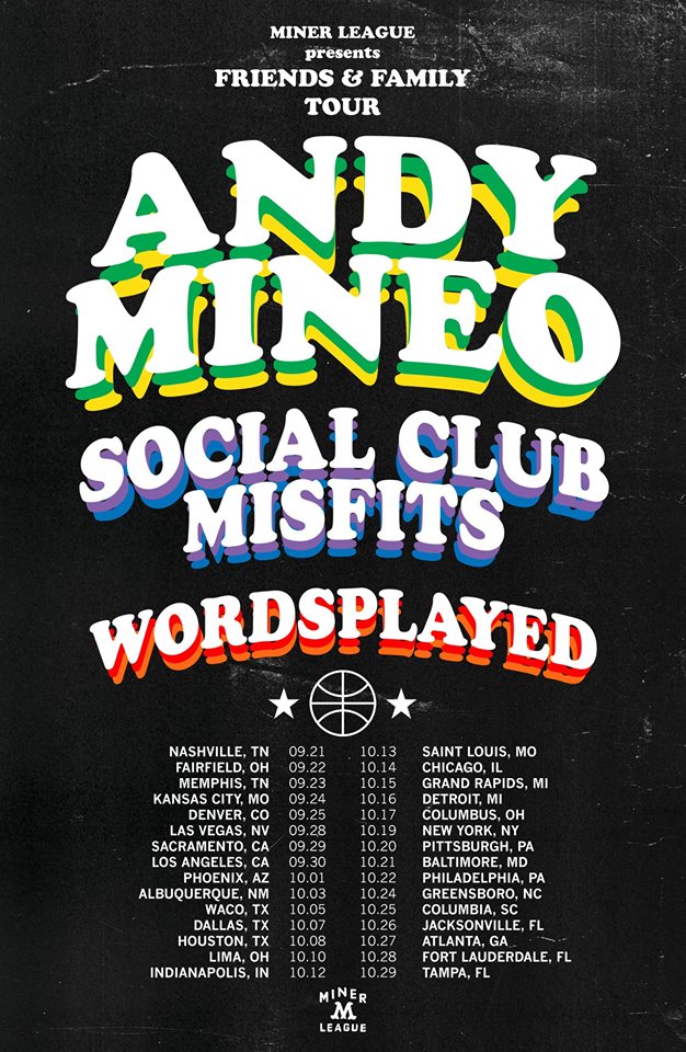 Friends and Family Tour Dates Announced: Andy Mineo, Social Club Misfits, and Wordsplayed