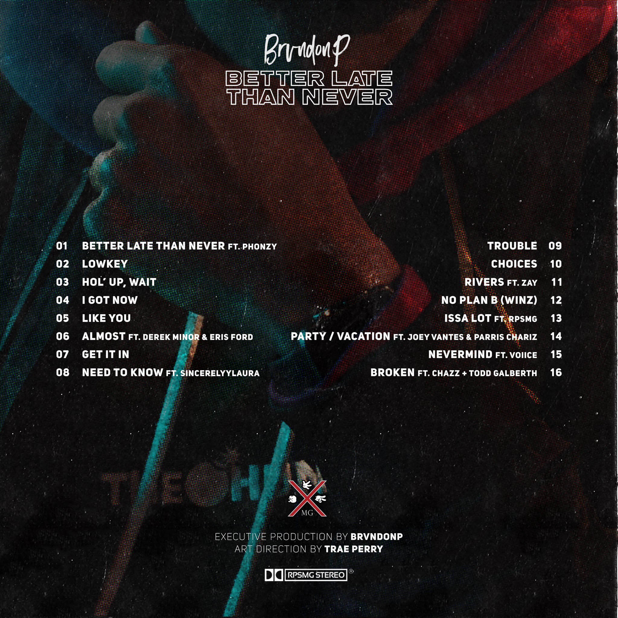 BrvndonP Releases New Single, Album Tracklist